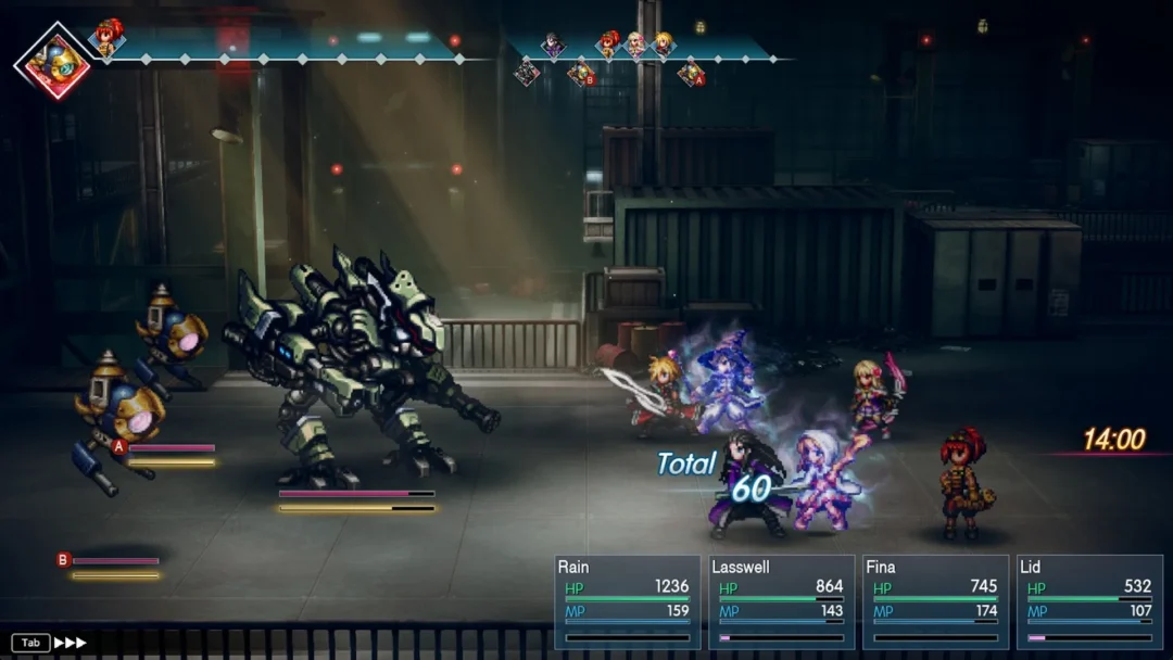 A Final Fantasy Resonance battle running at the fastest battle speed