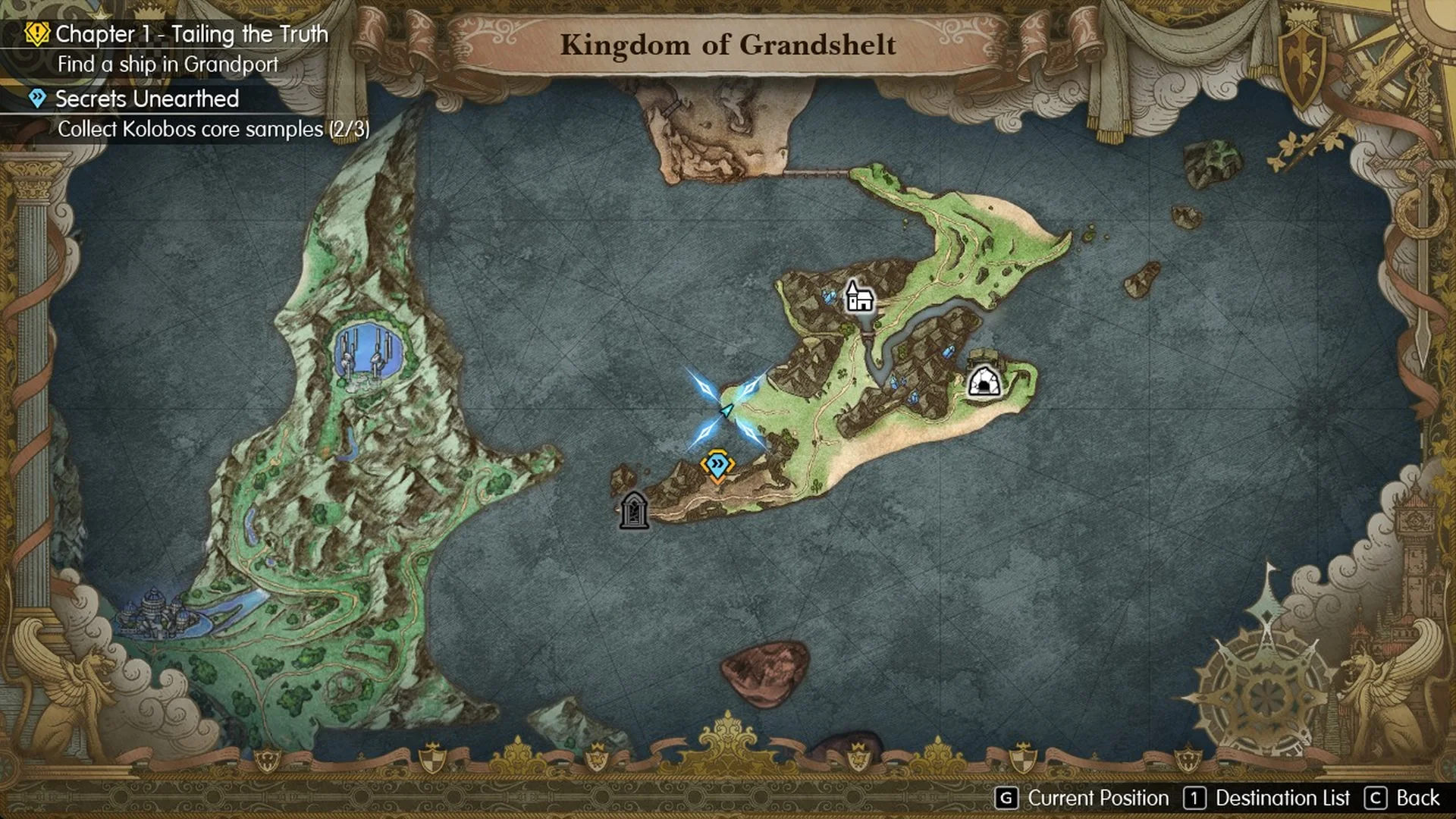 World Map with the third Secrets Unearthed marker in the south-west