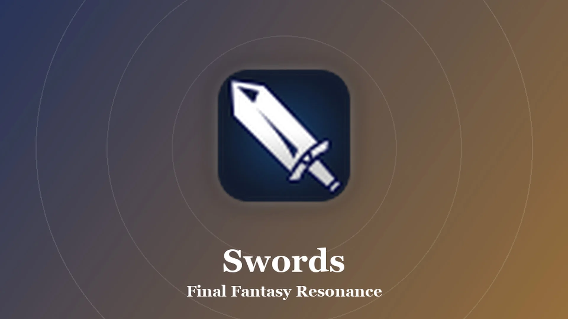 Styled card with the sword icon and the word Swords