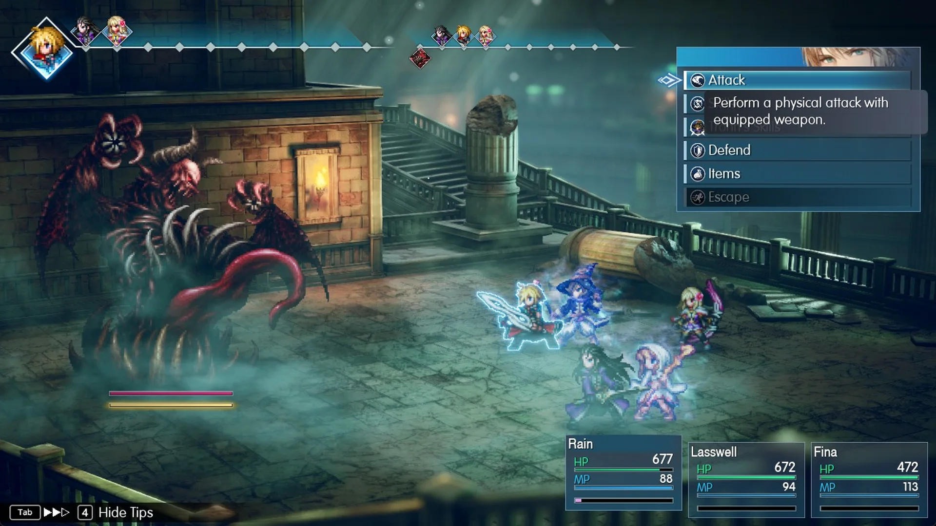 The Hunger boss fight start in the Kolobos Ruins
