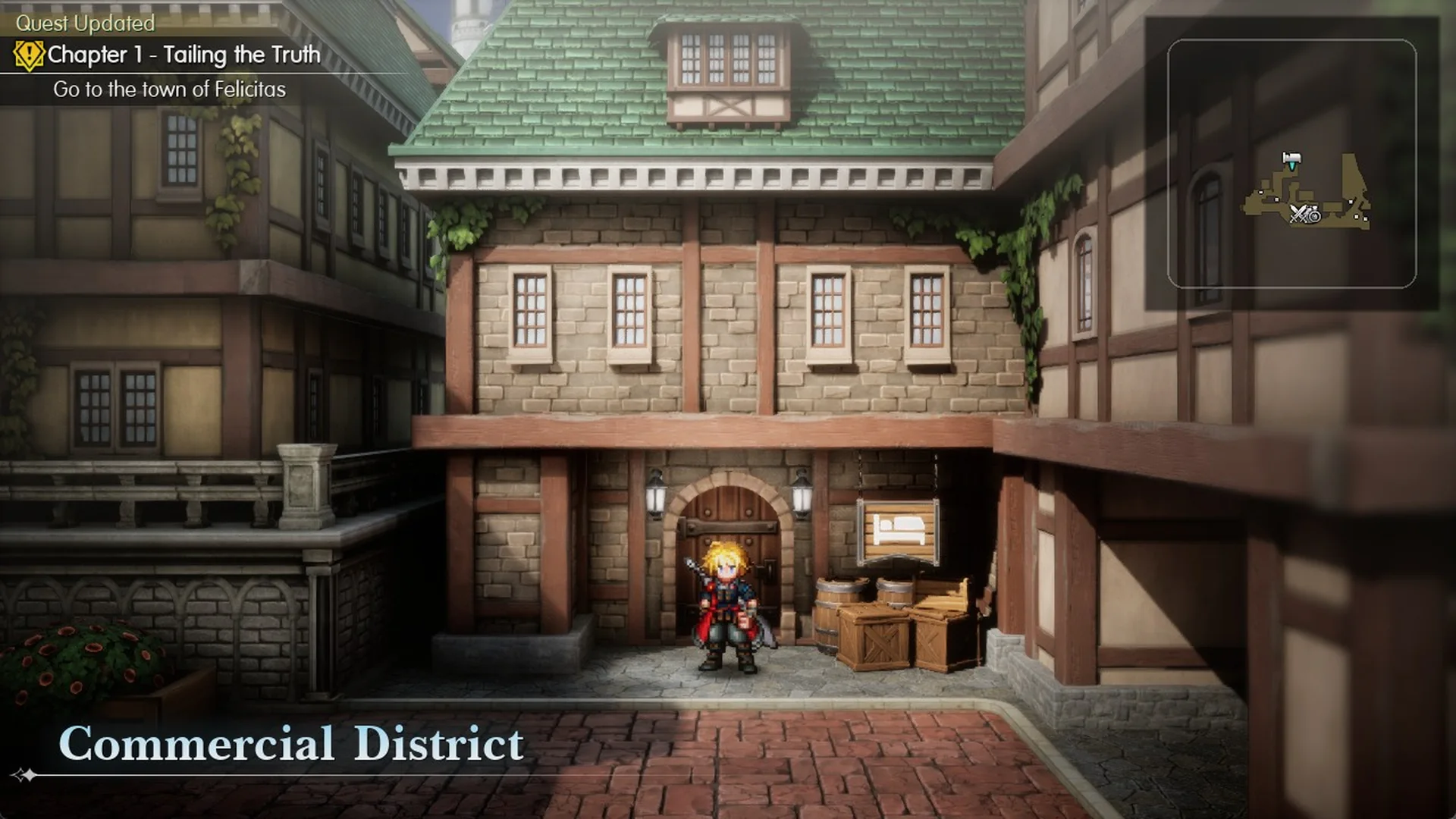 Rain in the Commercial District of the capital with Quest Updated Go to the town of Felicitas