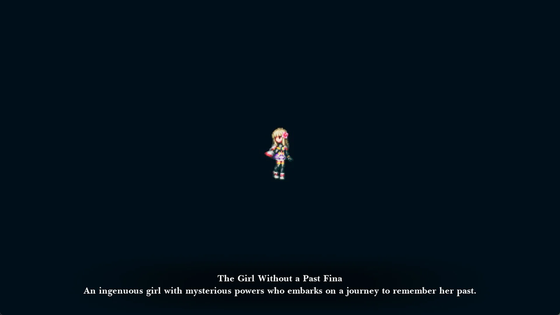 Title card reading The Girl Without a Past Fina