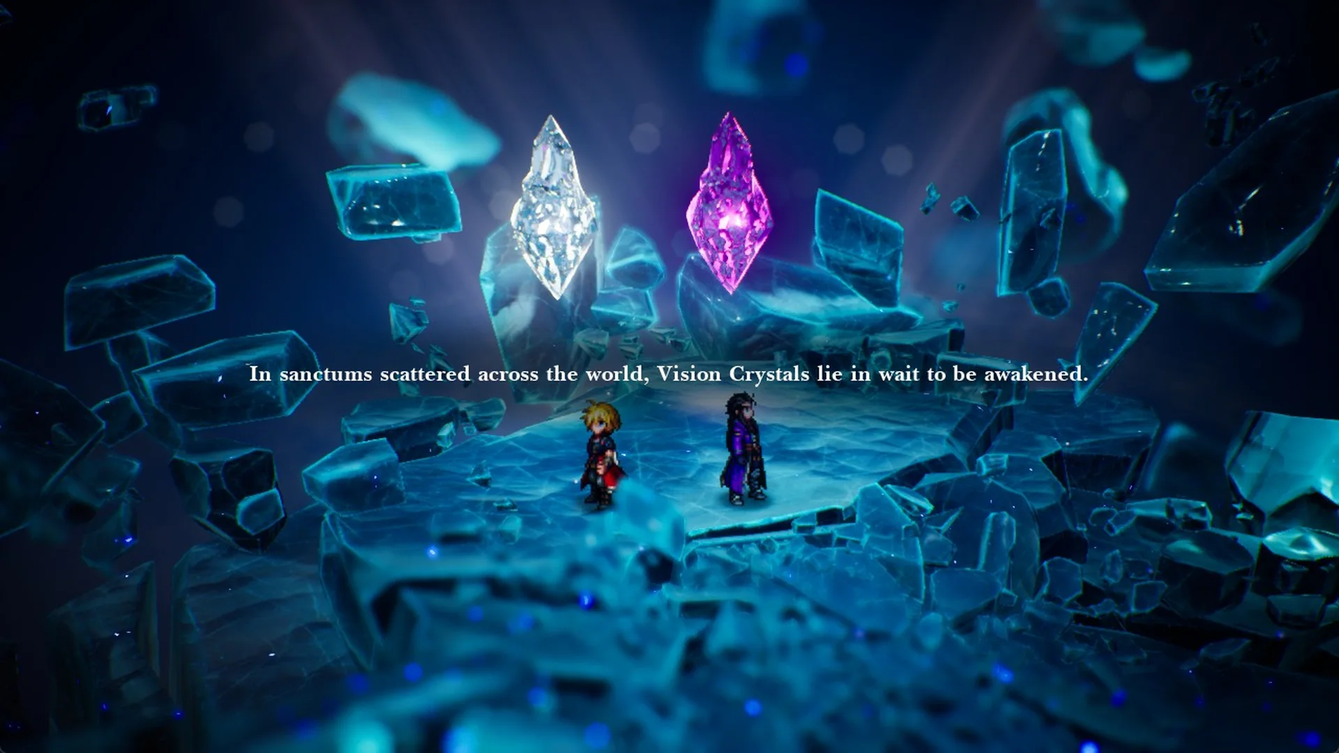 Vision Crystals with the line about sanctums scattered across the world in Final Fantasy Resonance