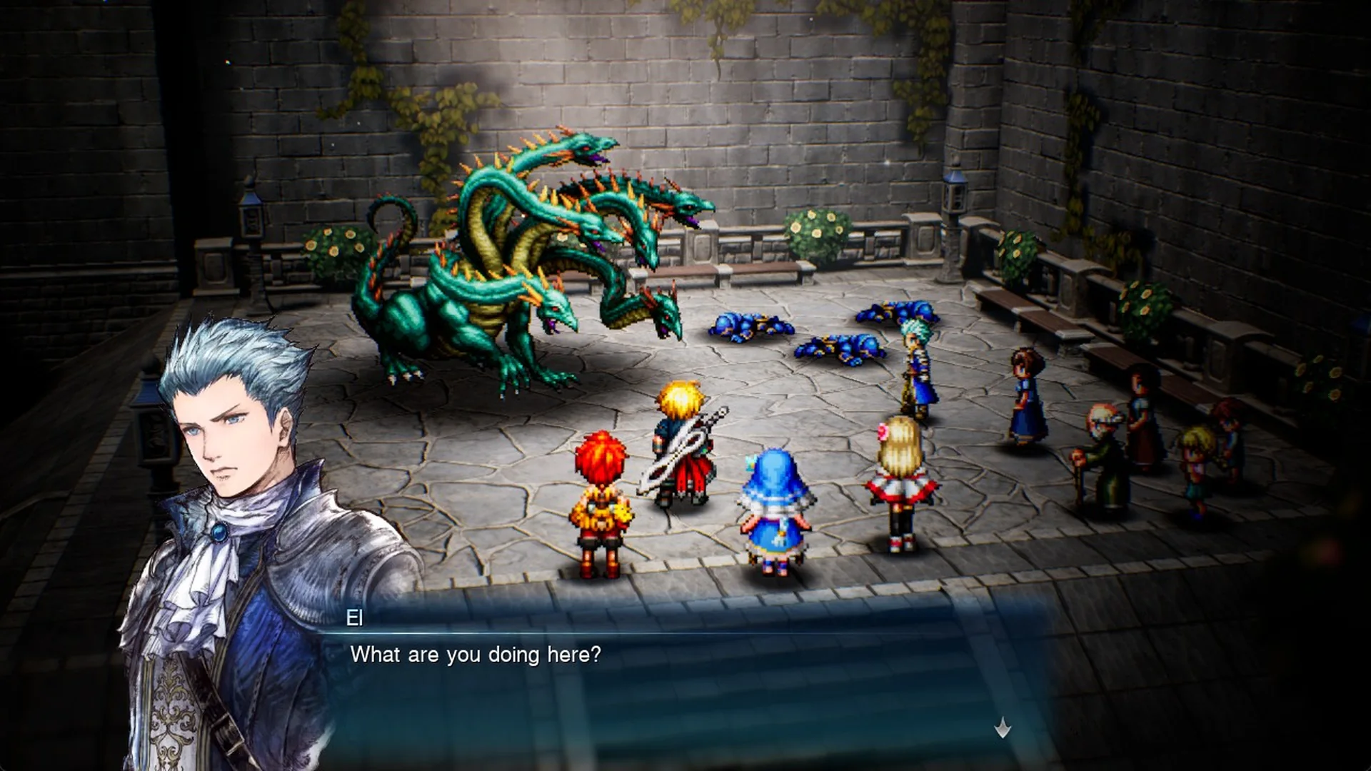 El: What are you doing here? before the Water Dragon fight