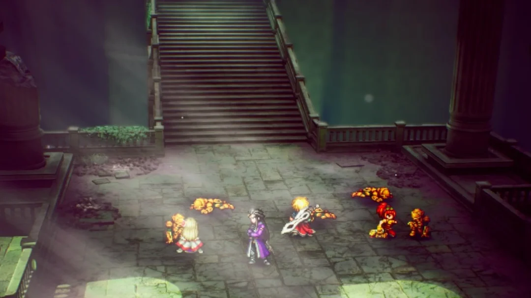 The party in the Wind Shrine entrance hall below the great staircase