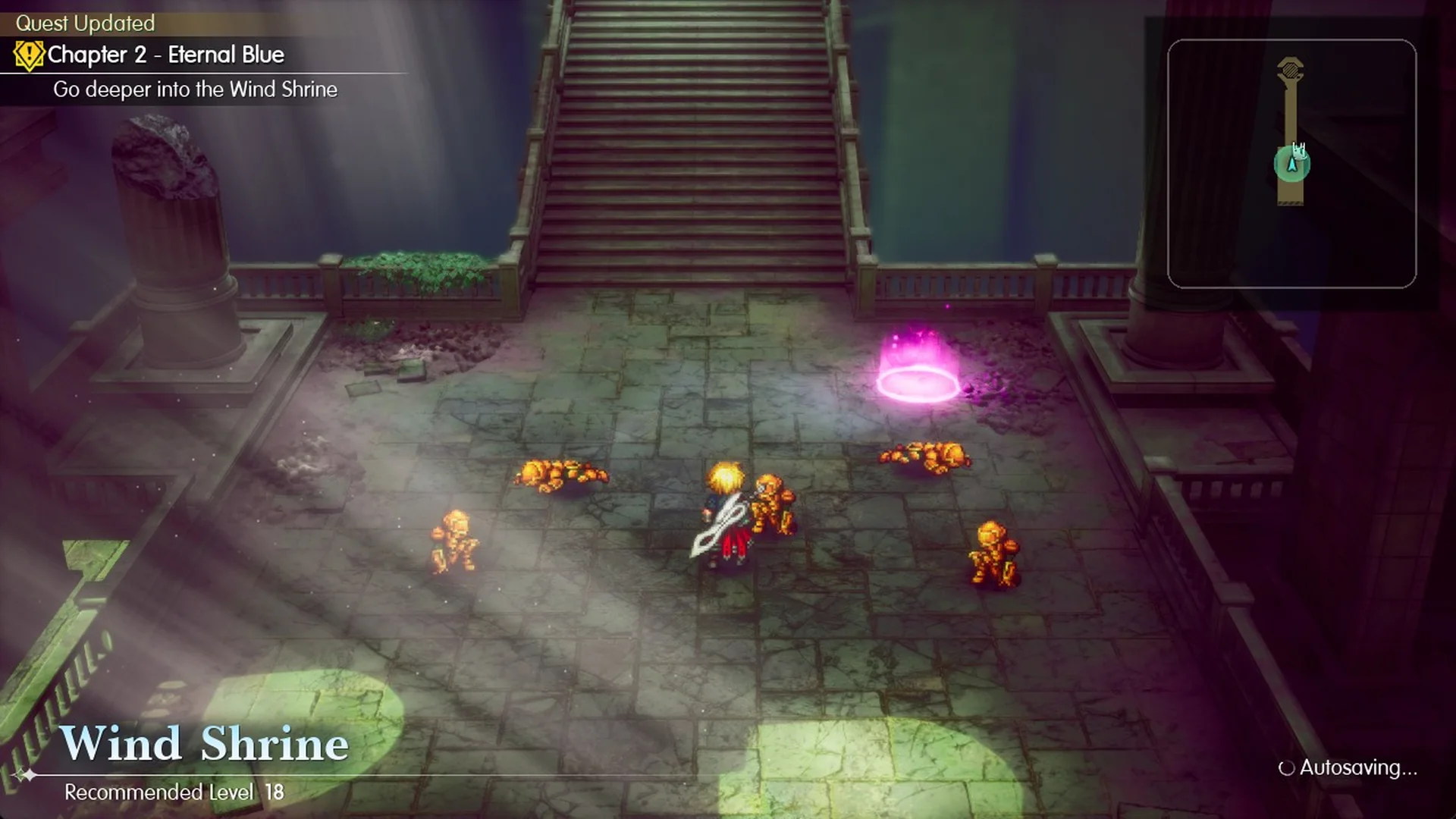 Quest updated: Go deeper into the Wind Shrine