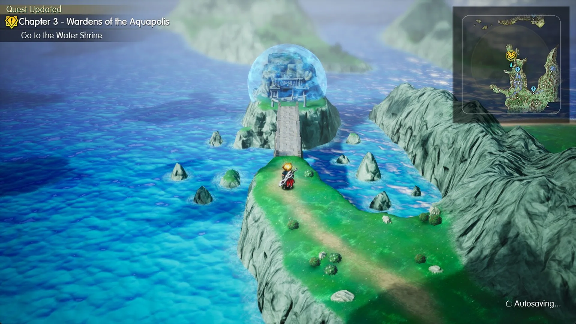 Quest Updated: Go to the Water Shrine, with Autosaving
