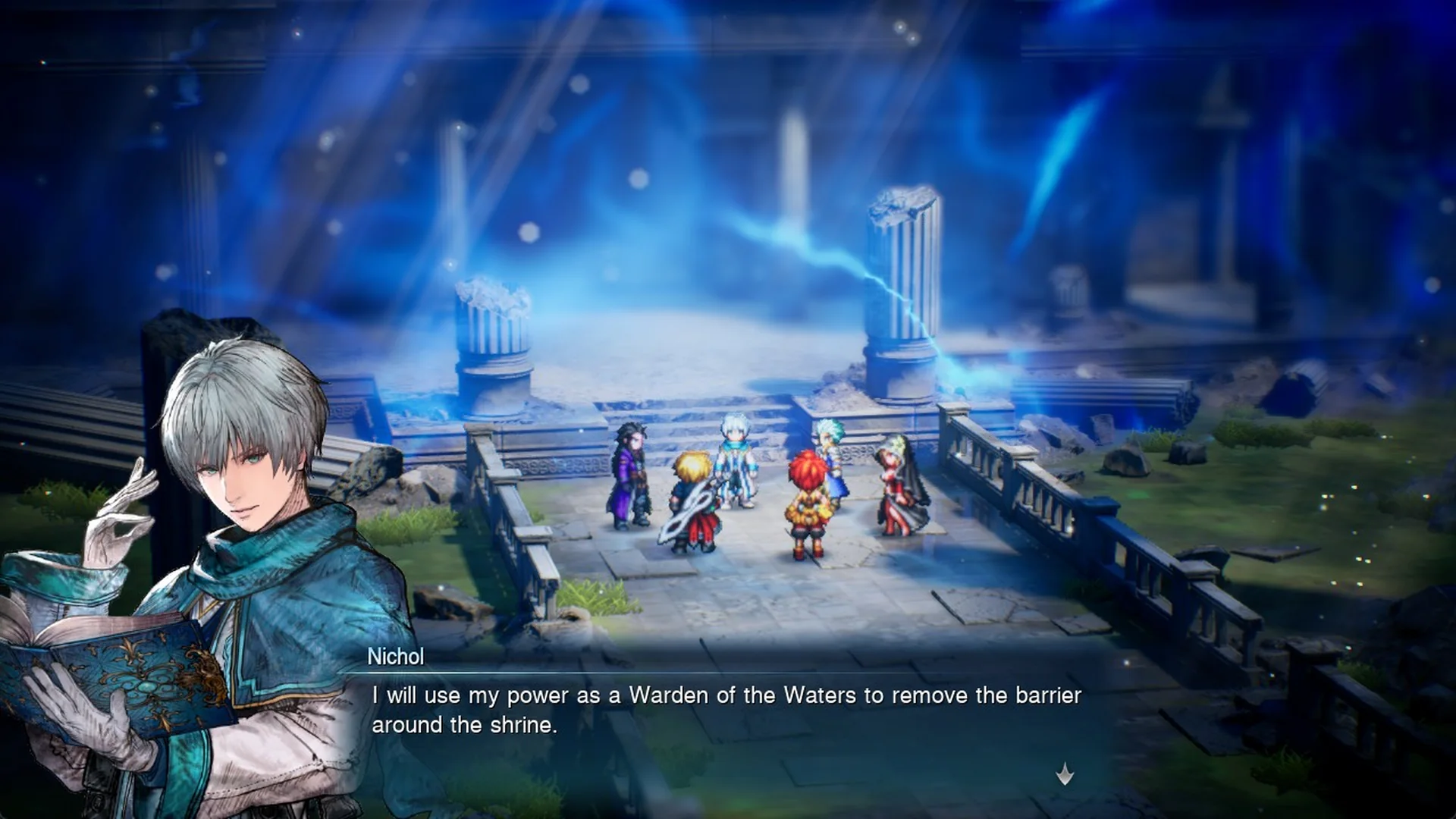 Nichol: I will use my power as a Warden of the Waters to remove the barrier