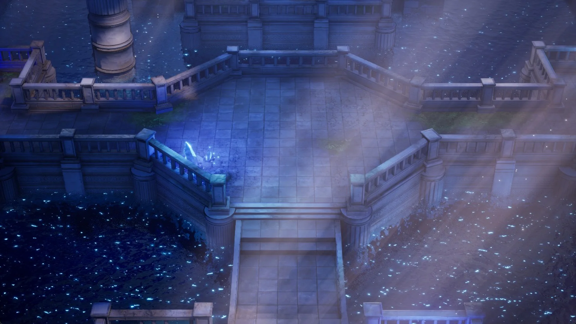 Camera pan of Area 1's central floor after the Area 3 seal