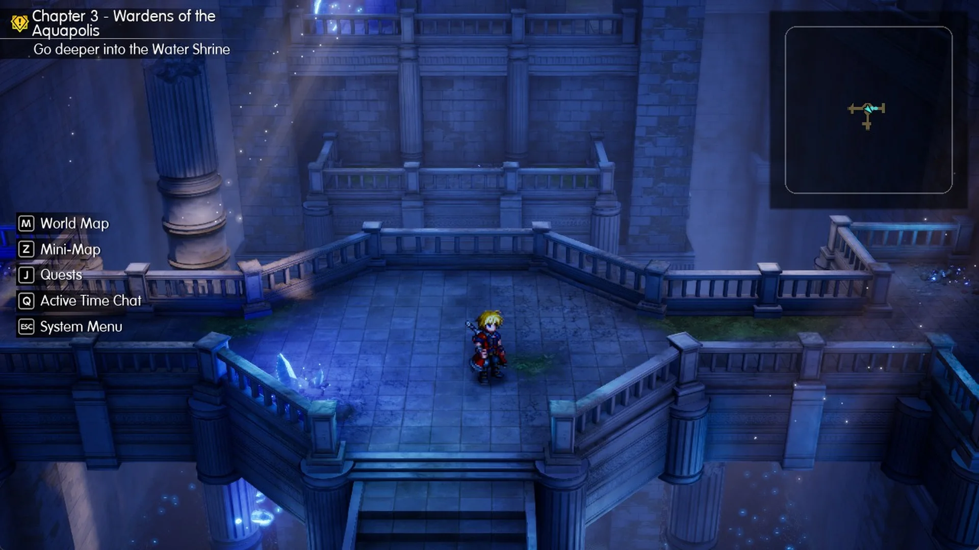 Area 1 central floor lowered after the first seal
