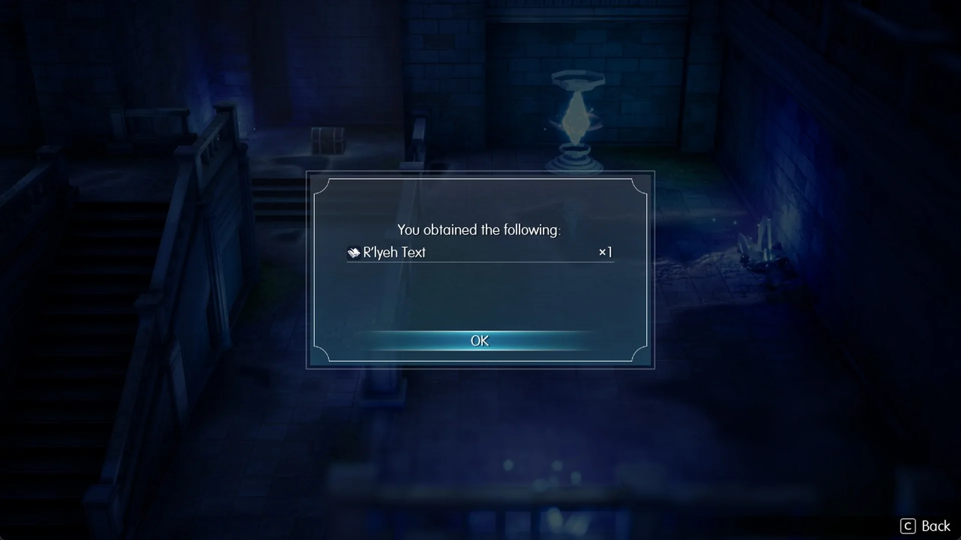You obtained the following: R'lyeh Text x1