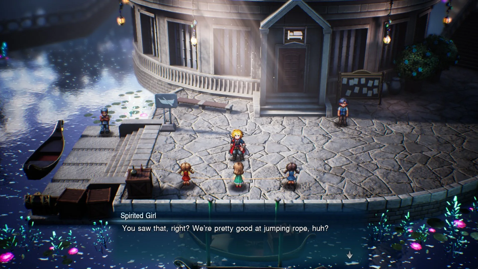 Spirited Girl: You saw that, right? We're pretty good at jumping rope, huh?
