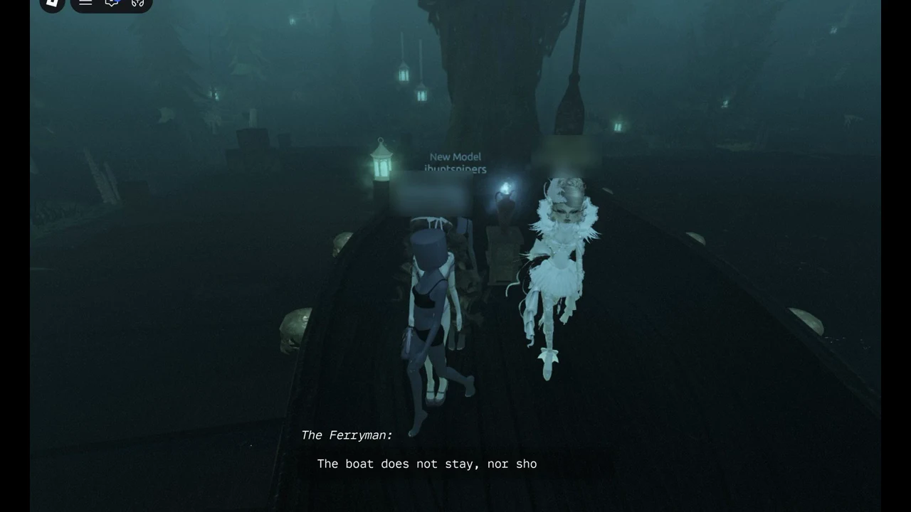 The Ferryman warning players gathered on the boat that it will not stay at the soul field