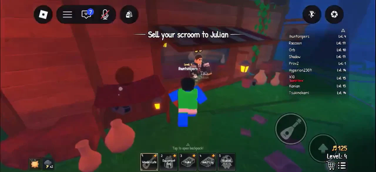 Vendor purchase screen for buying the Tamer's Guitar while interacting with the NPC