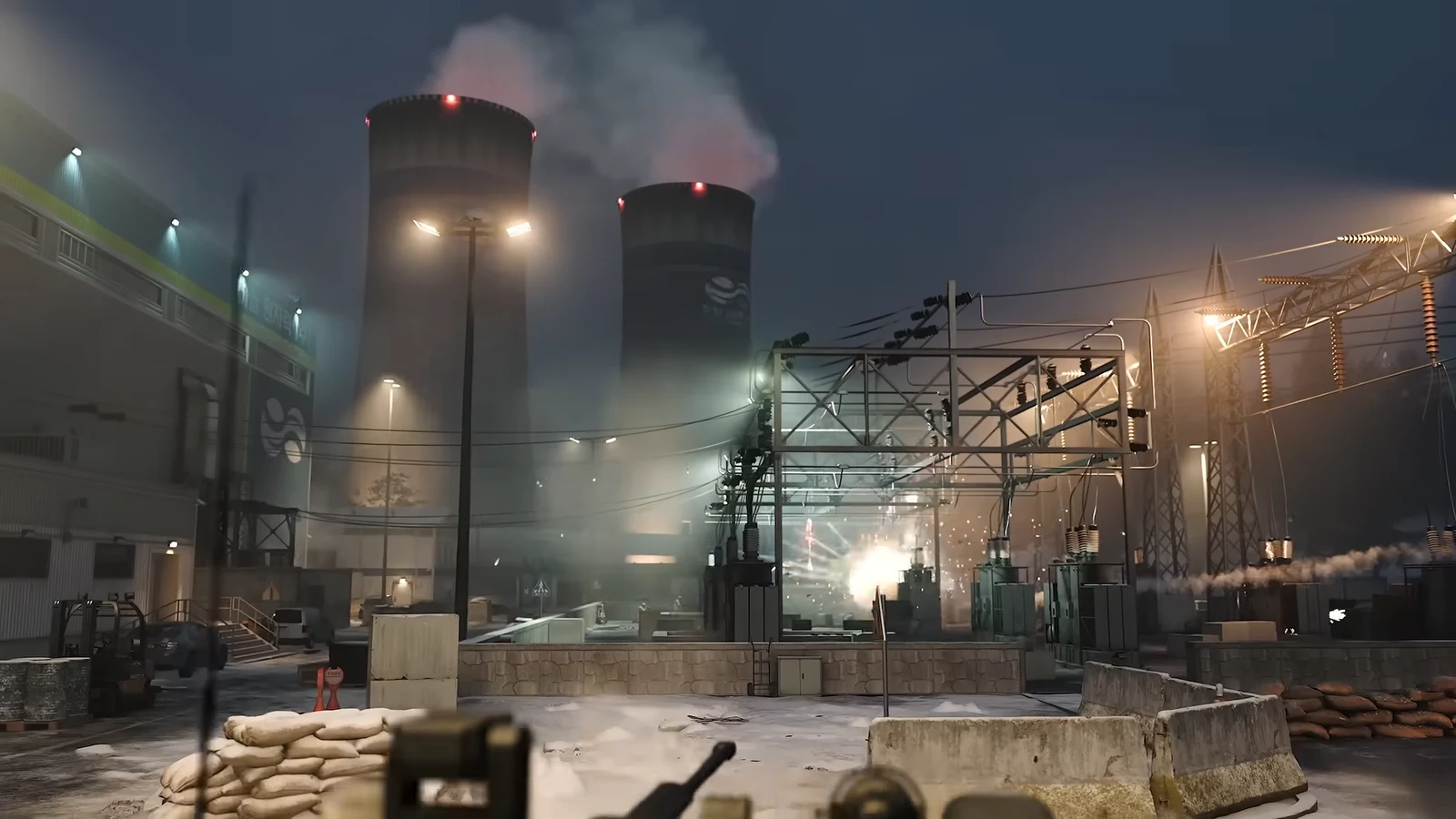 Overhead view of a Modern Warfare 4 multiplayer map showing buildings and lanes