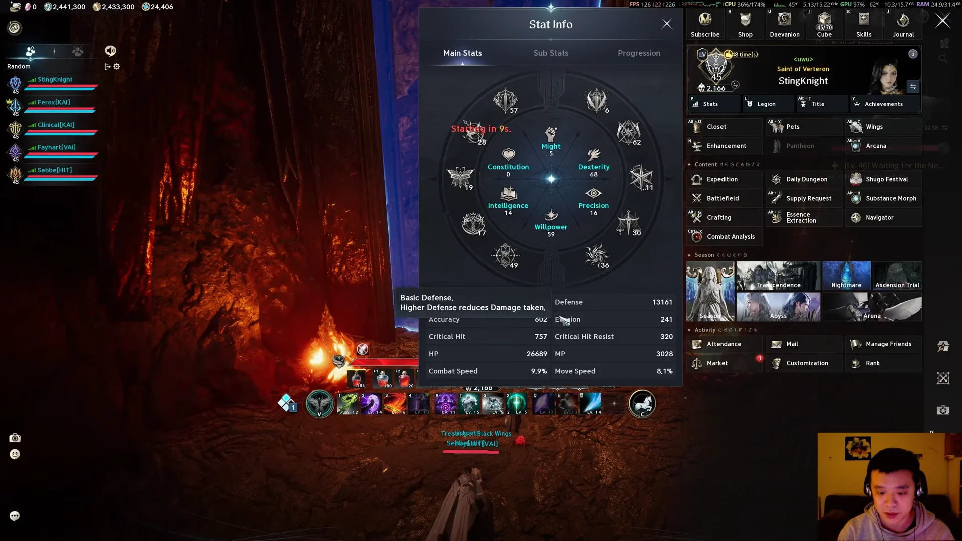Dungeon Staging & Stats