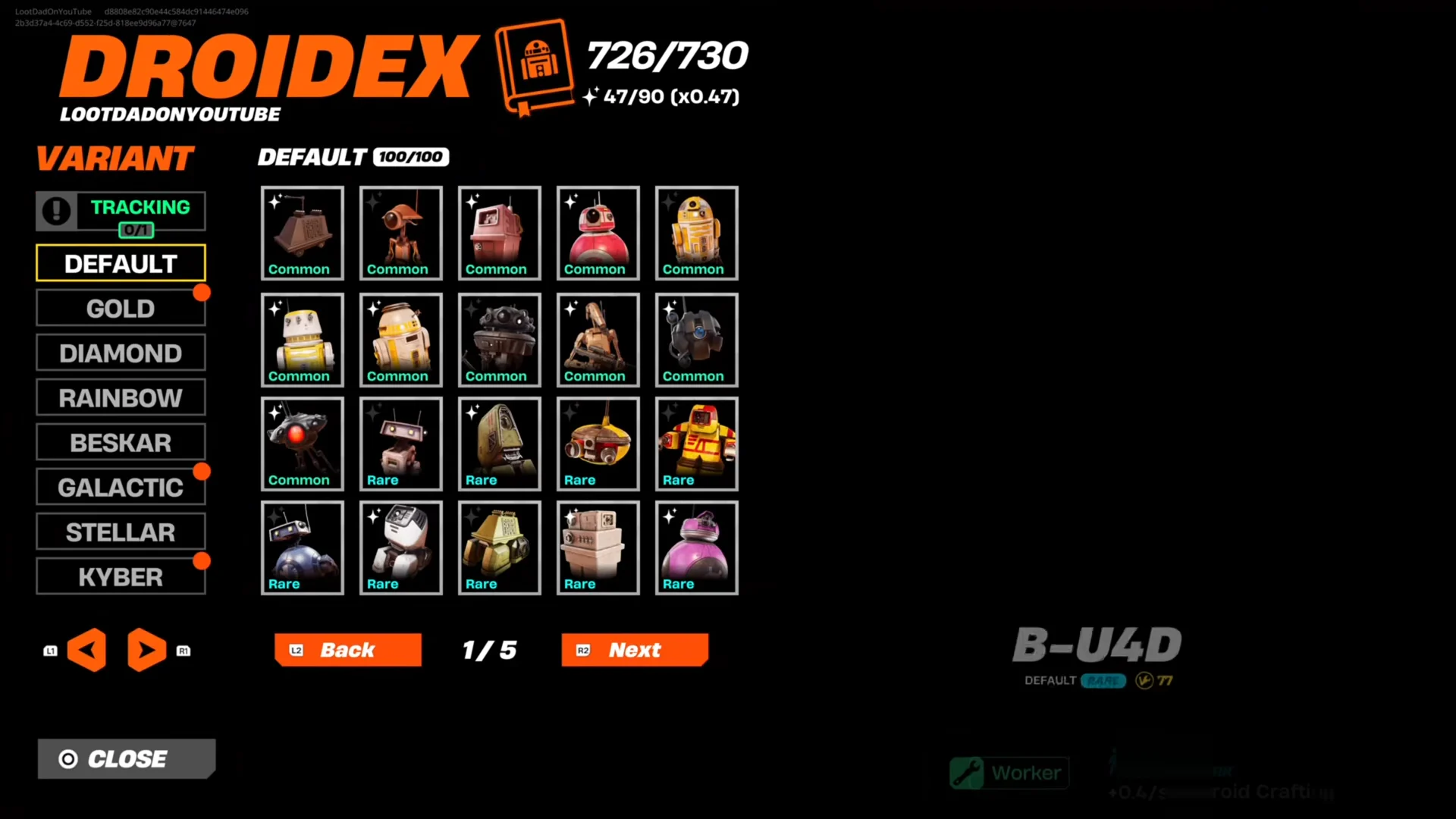 Checking Droidex Catalog