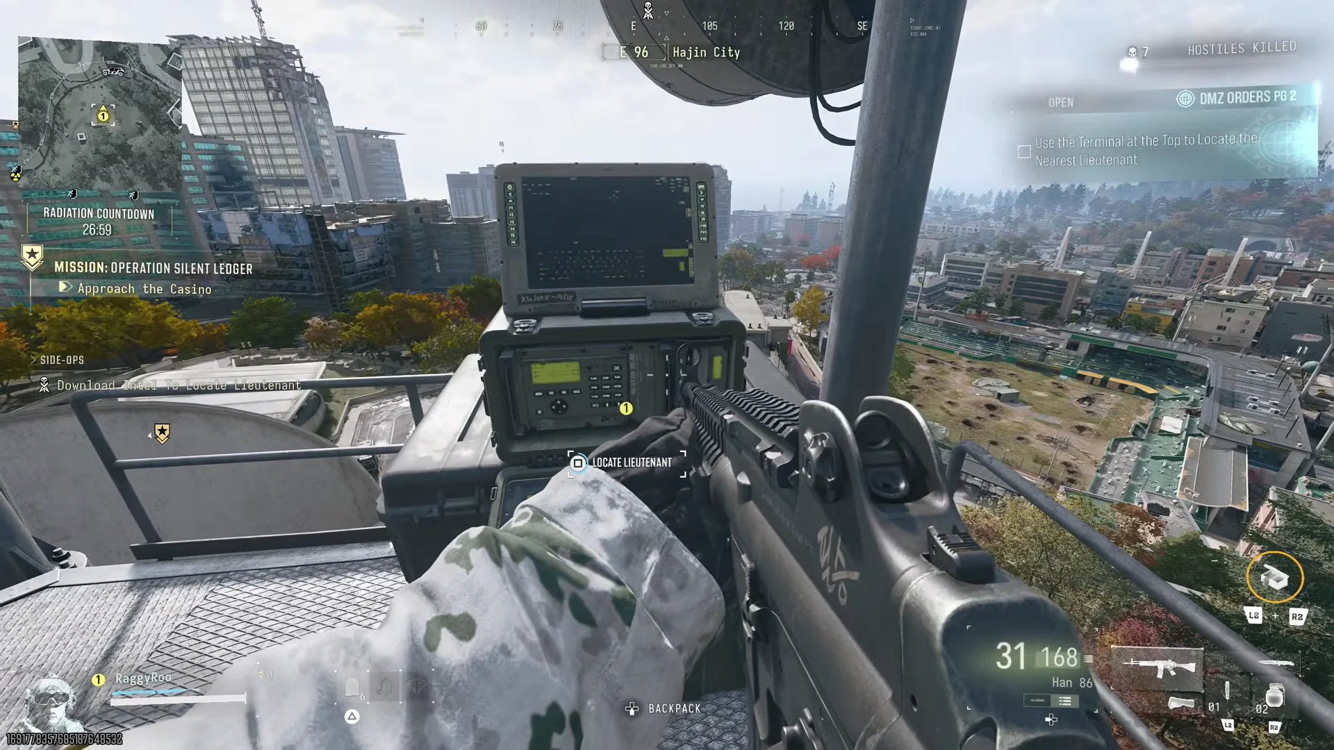 Locate Lieutenant terminal at top