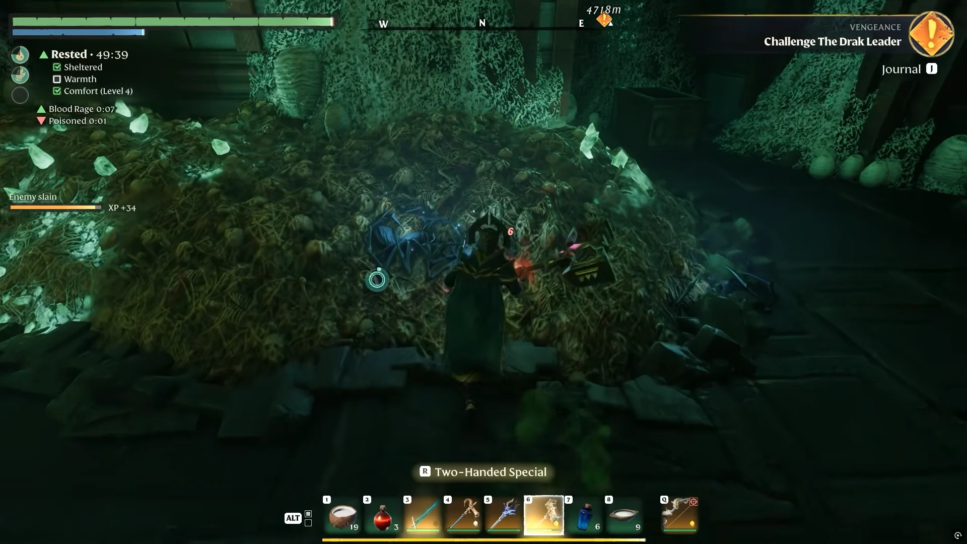 Defeating Red Spiders and Looting