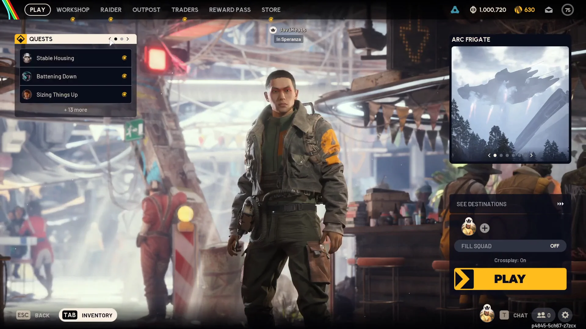 Accessing Quests Menu