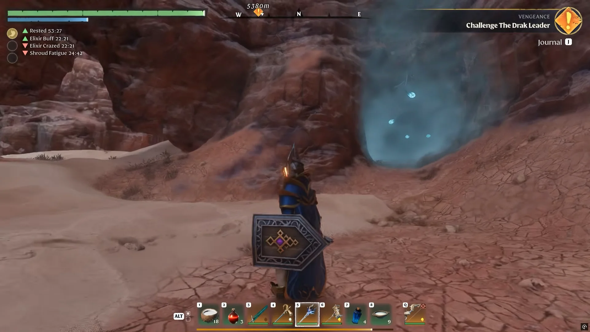 Travel toward cave entrance