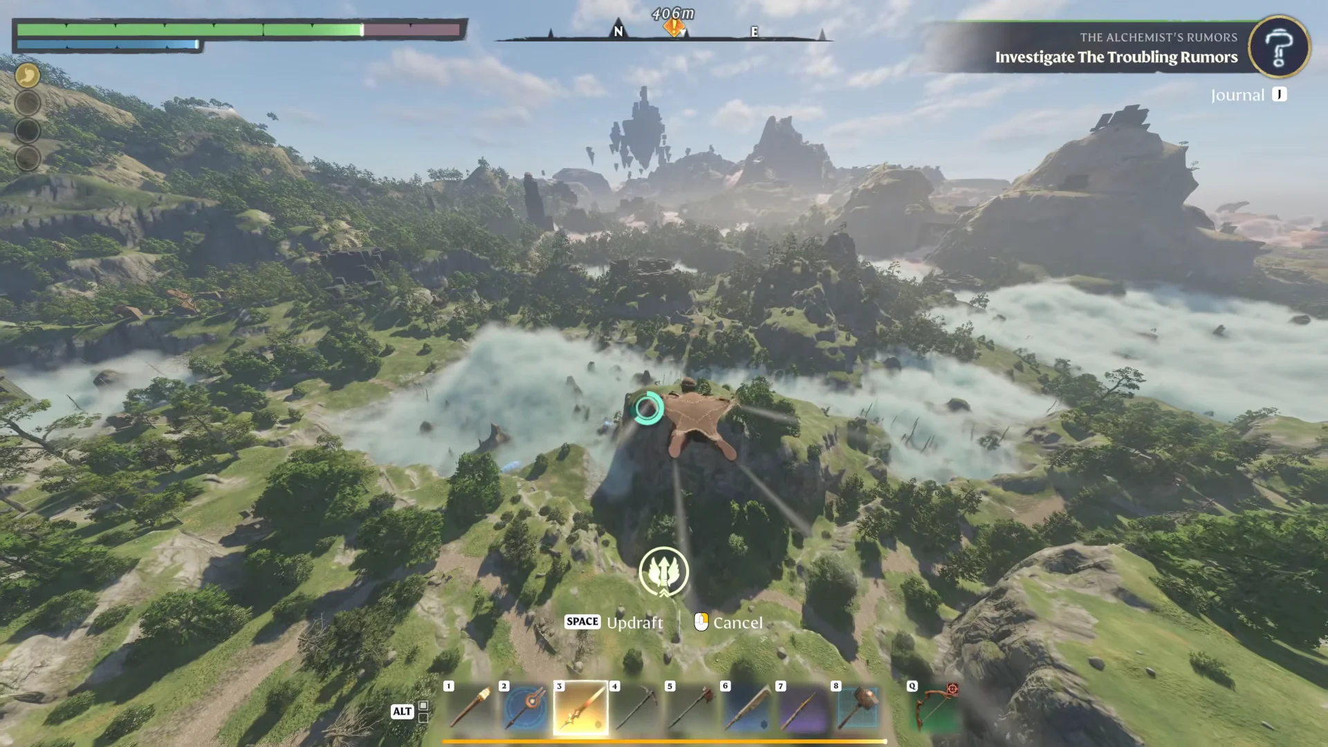 Gliding from Ancient Spire