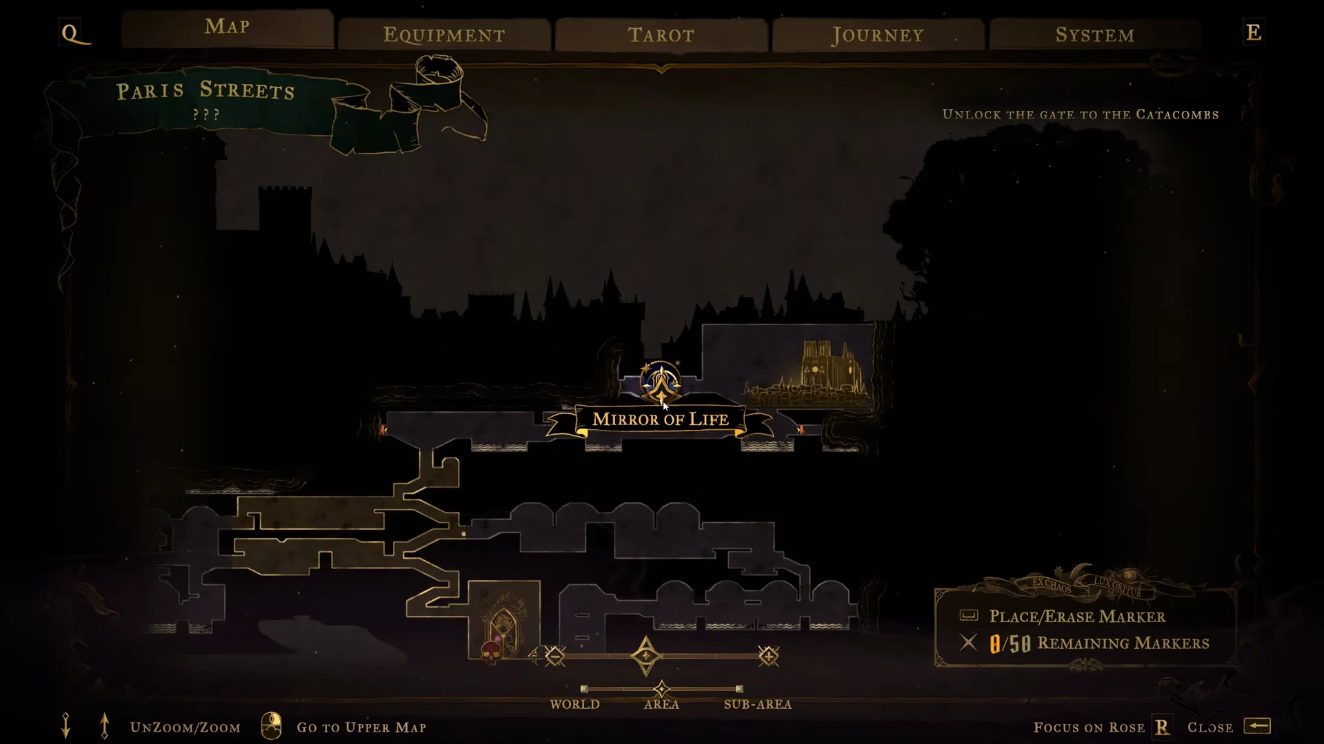 Starting Location on Map