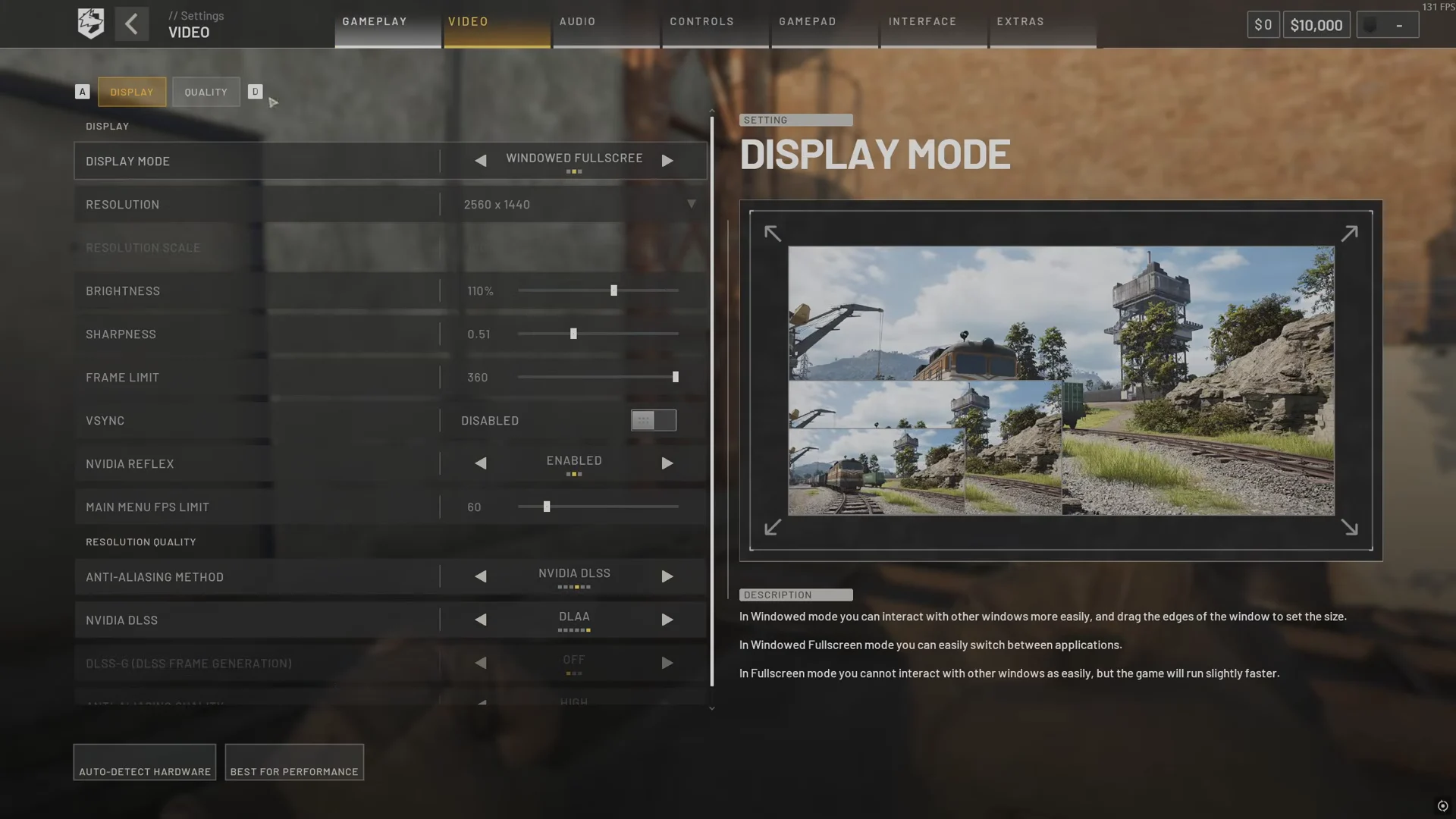 Video Display Settings