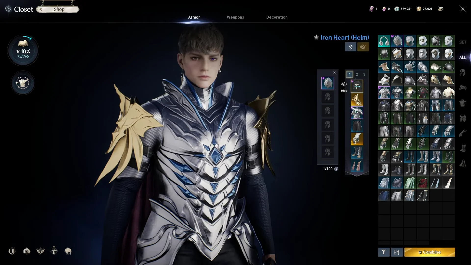 Entering Armor Customization