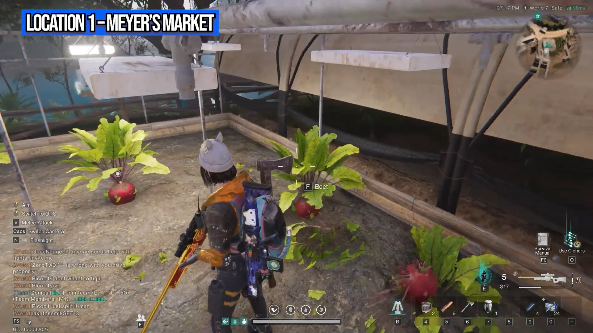 Gathering Beets at Meyer's Market