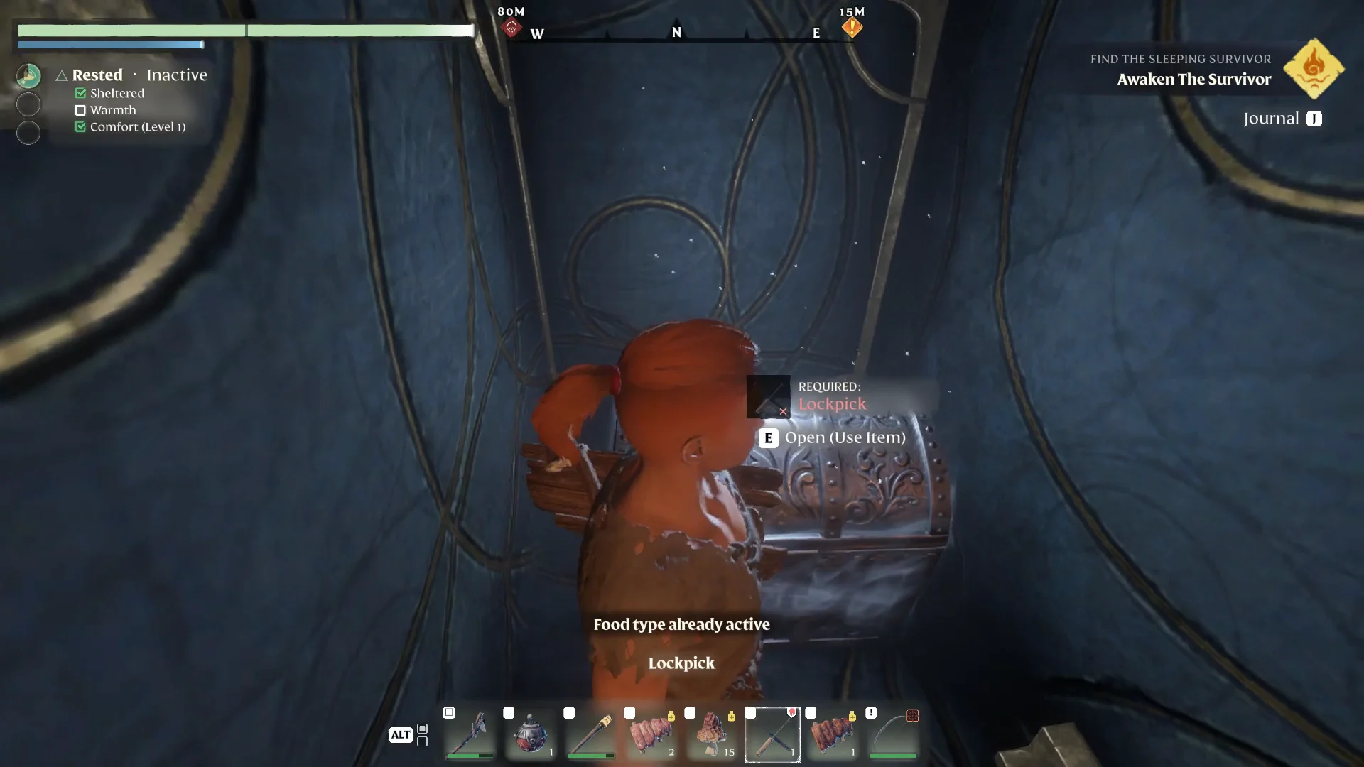 Locked chest needing a Lockpick