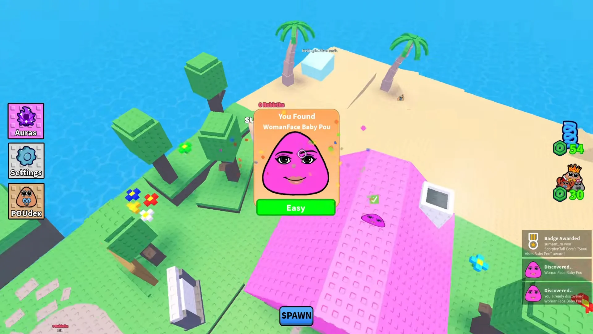 WomanFace Baby Pou