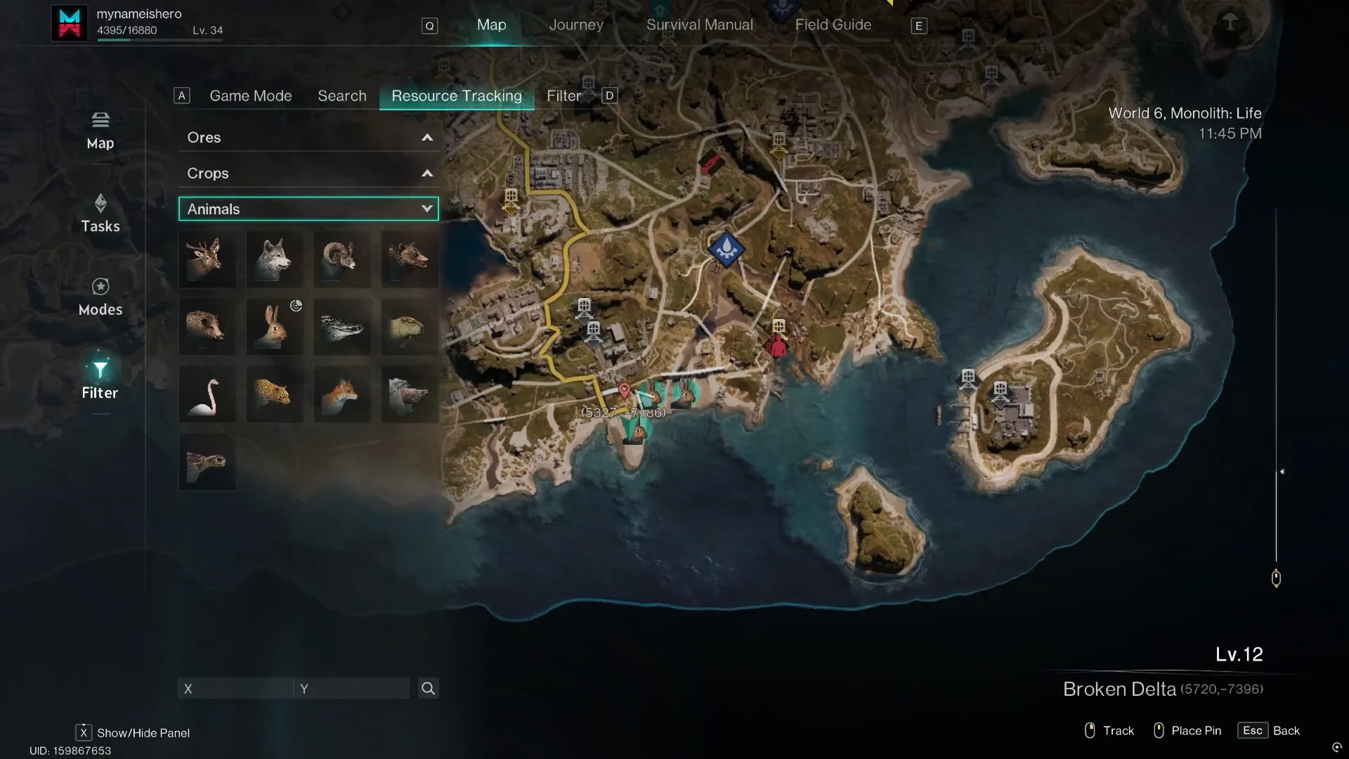 Map and Resource Tracking Demonstration