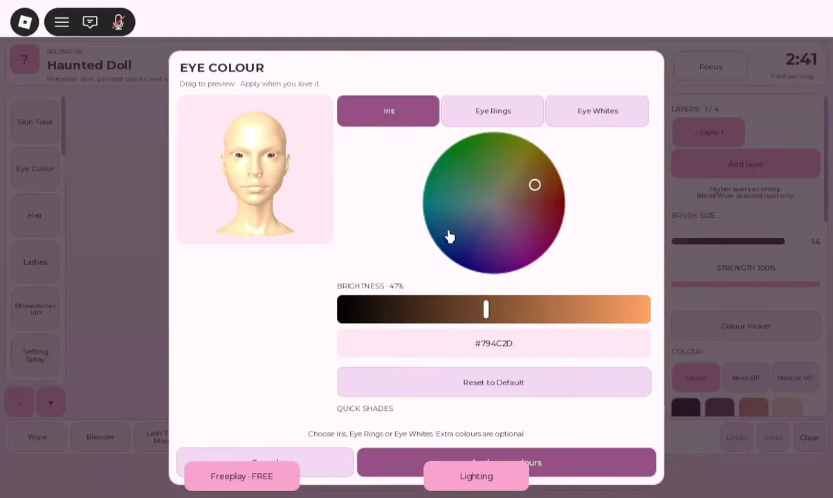 Customizing Eye Color