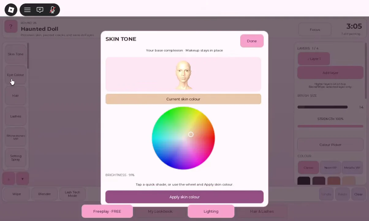 Adjusting Skin Tone