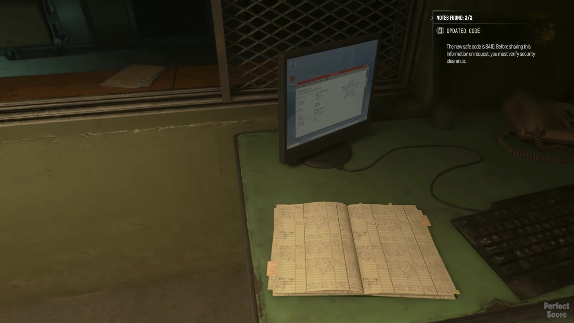 Second Note in Security Office