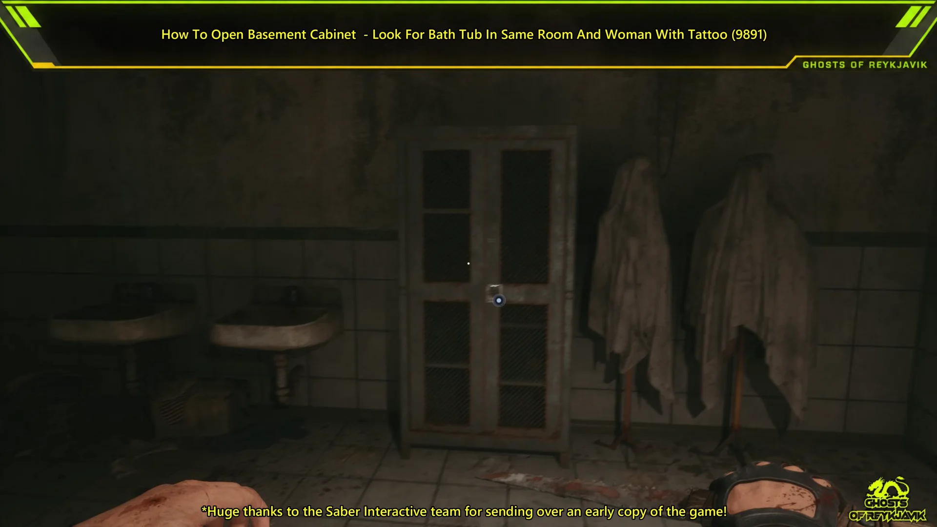 Reaching the Basement Cabinet