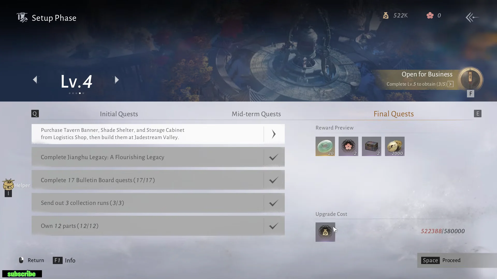 Level 4 Final Quest Requirements