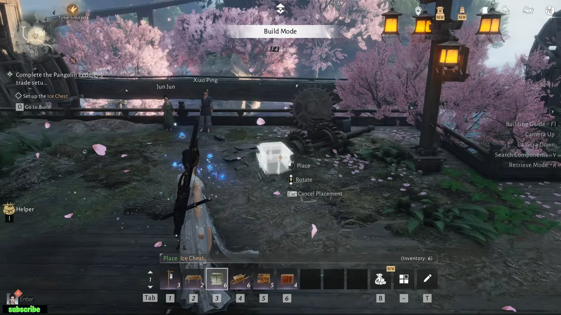 Entering Build Mode in Jadestream Valley