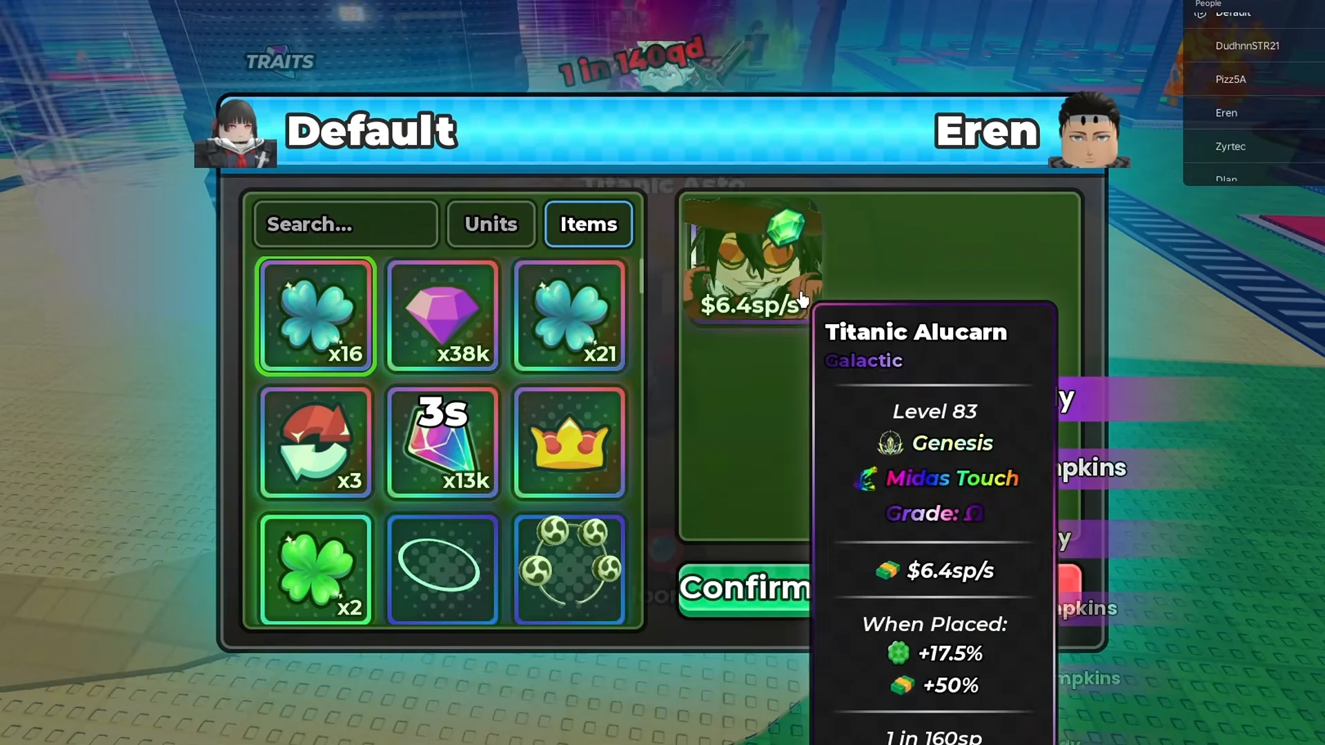 Trading for Titanic Alucarn
