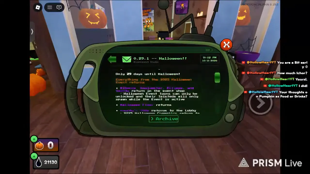 Reading In-Game Terminal Notice