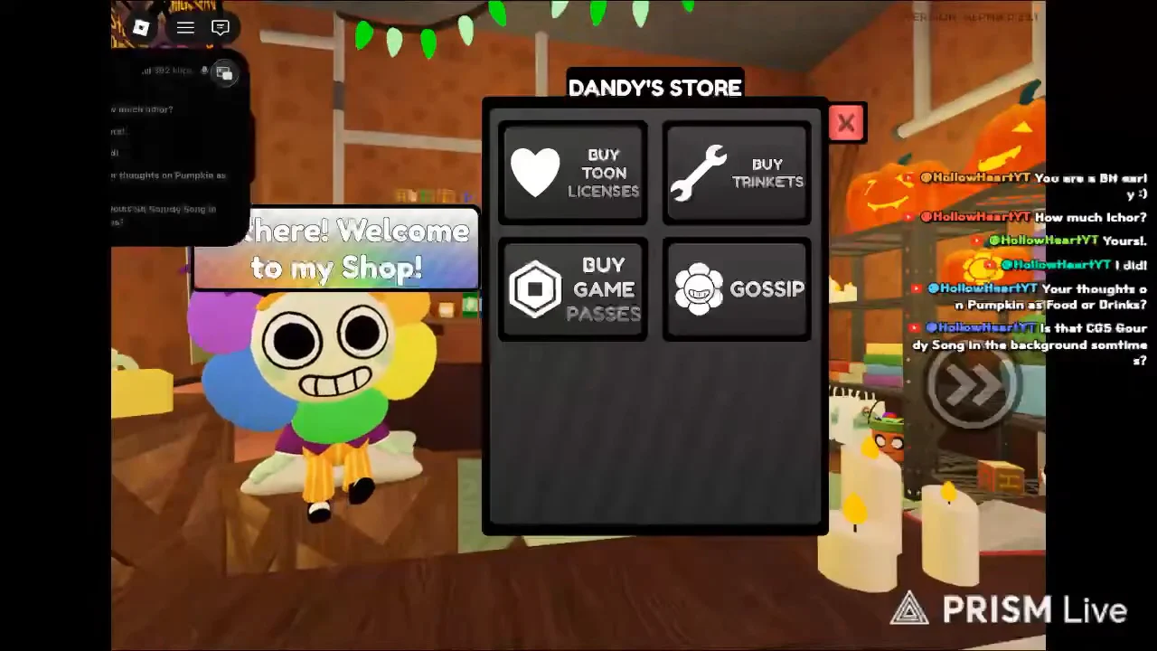 Checking Dandy's Halloween Shop