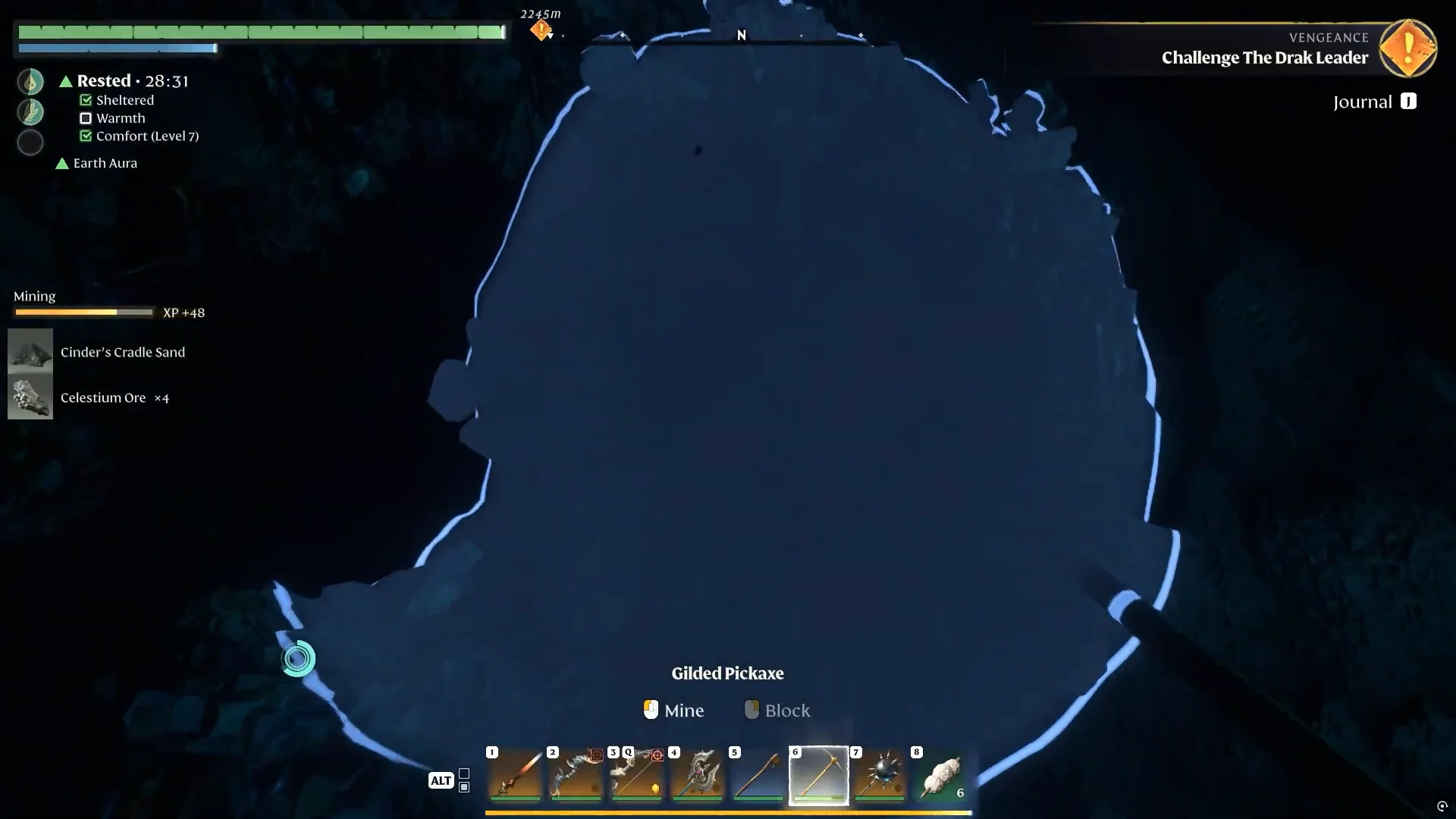 Mining Celestium Ore