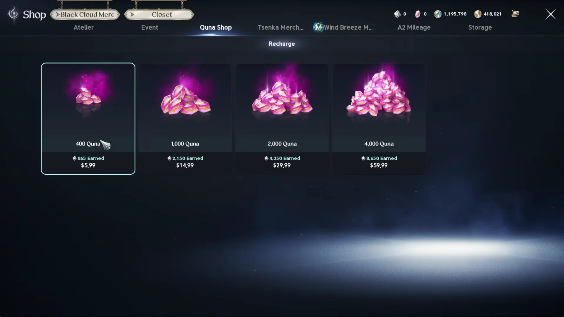 In-Game Cash Shop & Microtransactions
