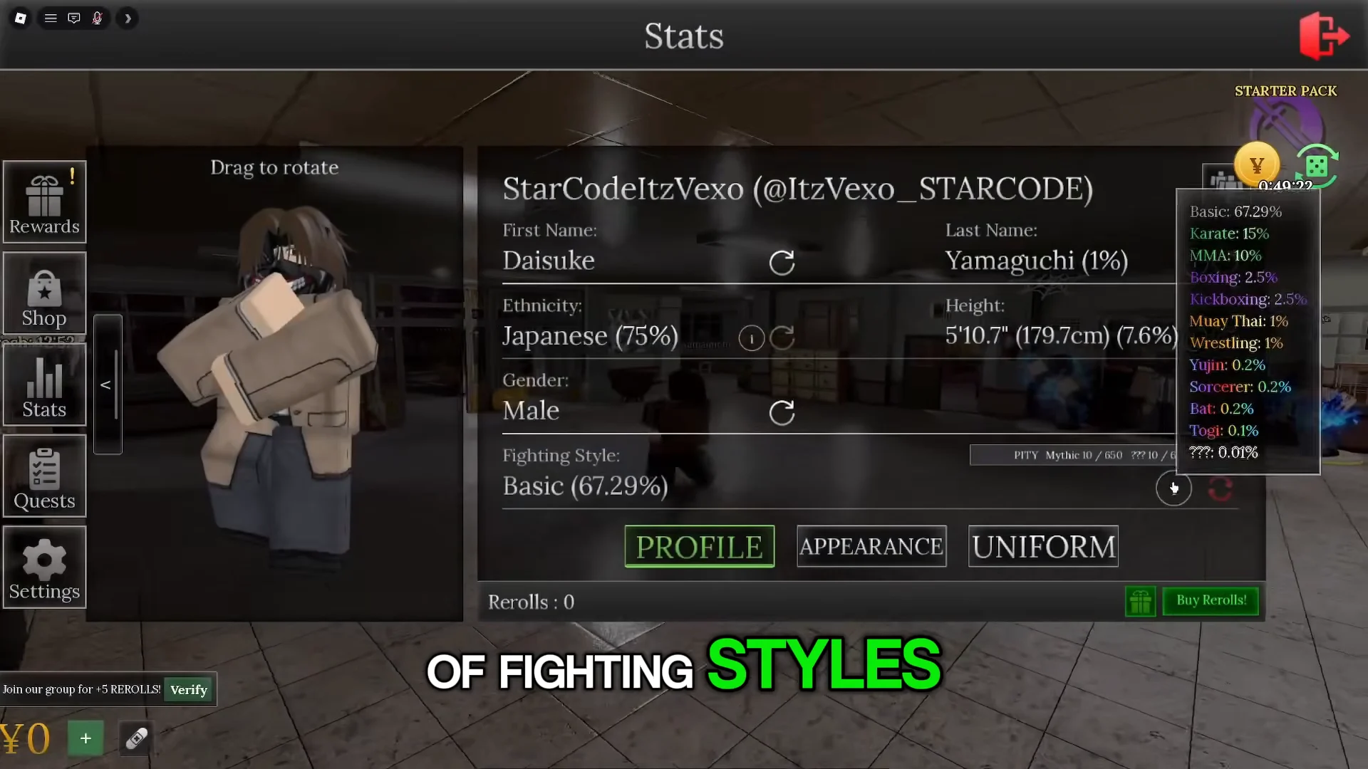Rerolling Fighting Styles