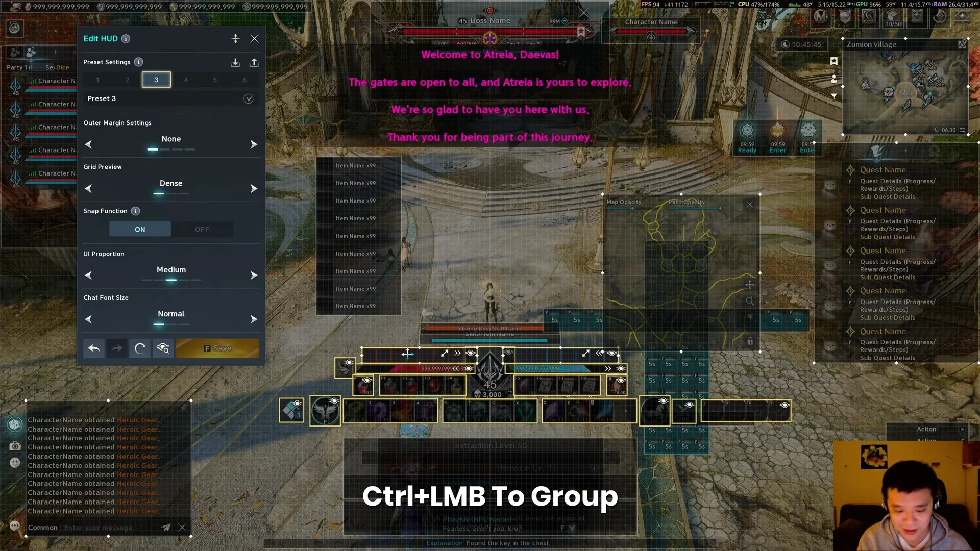 Custom HUD Layout & Grouping