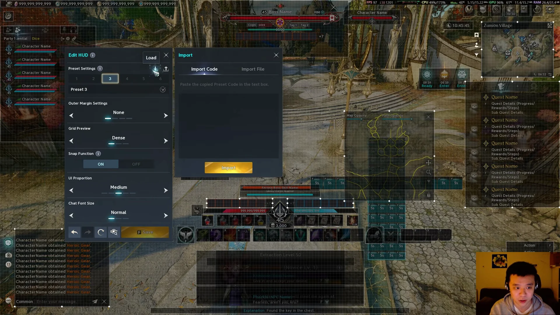 Importing and Exporting HUD Codes