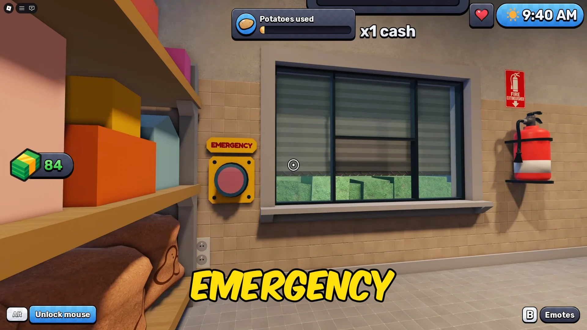 Window Anomaly Mechanics & Emergency Button