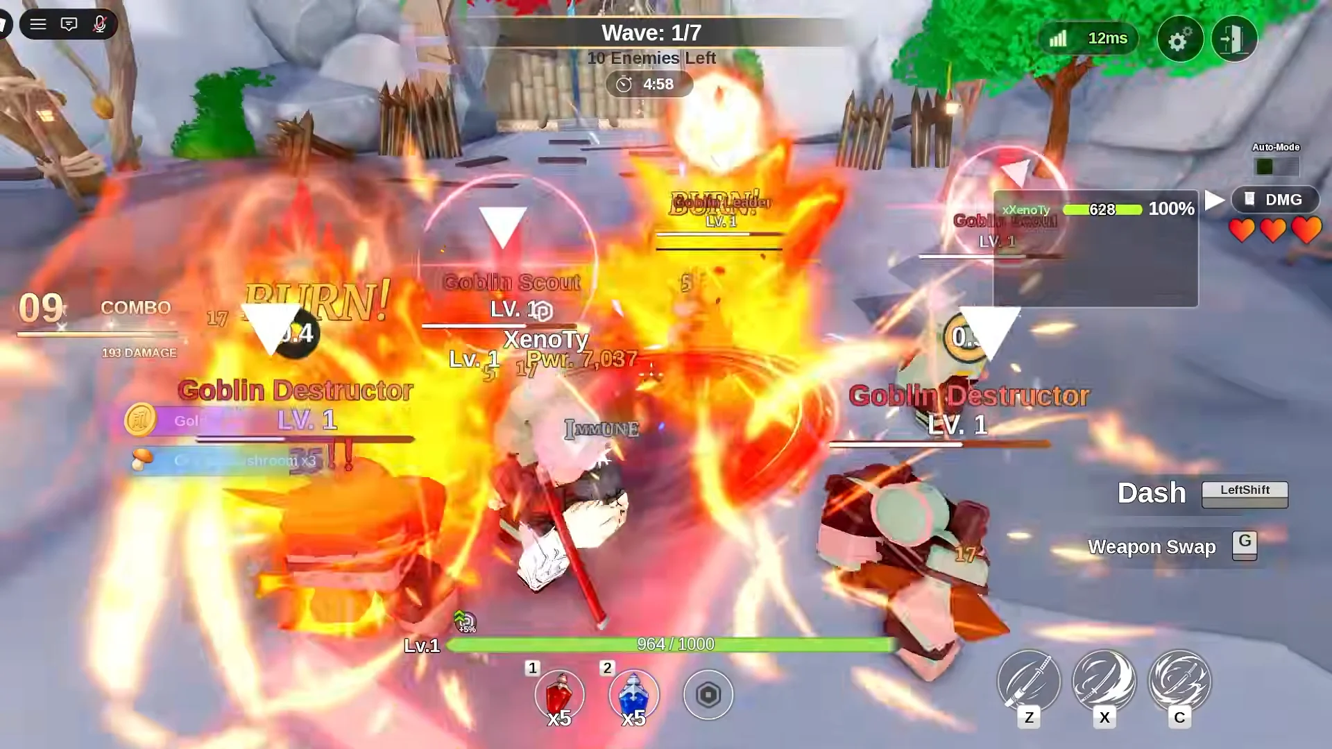Wave 1 Combat