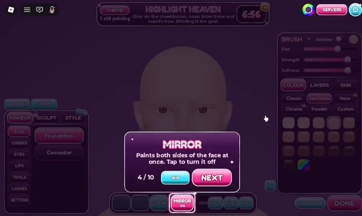 Makeup tutorial prompts